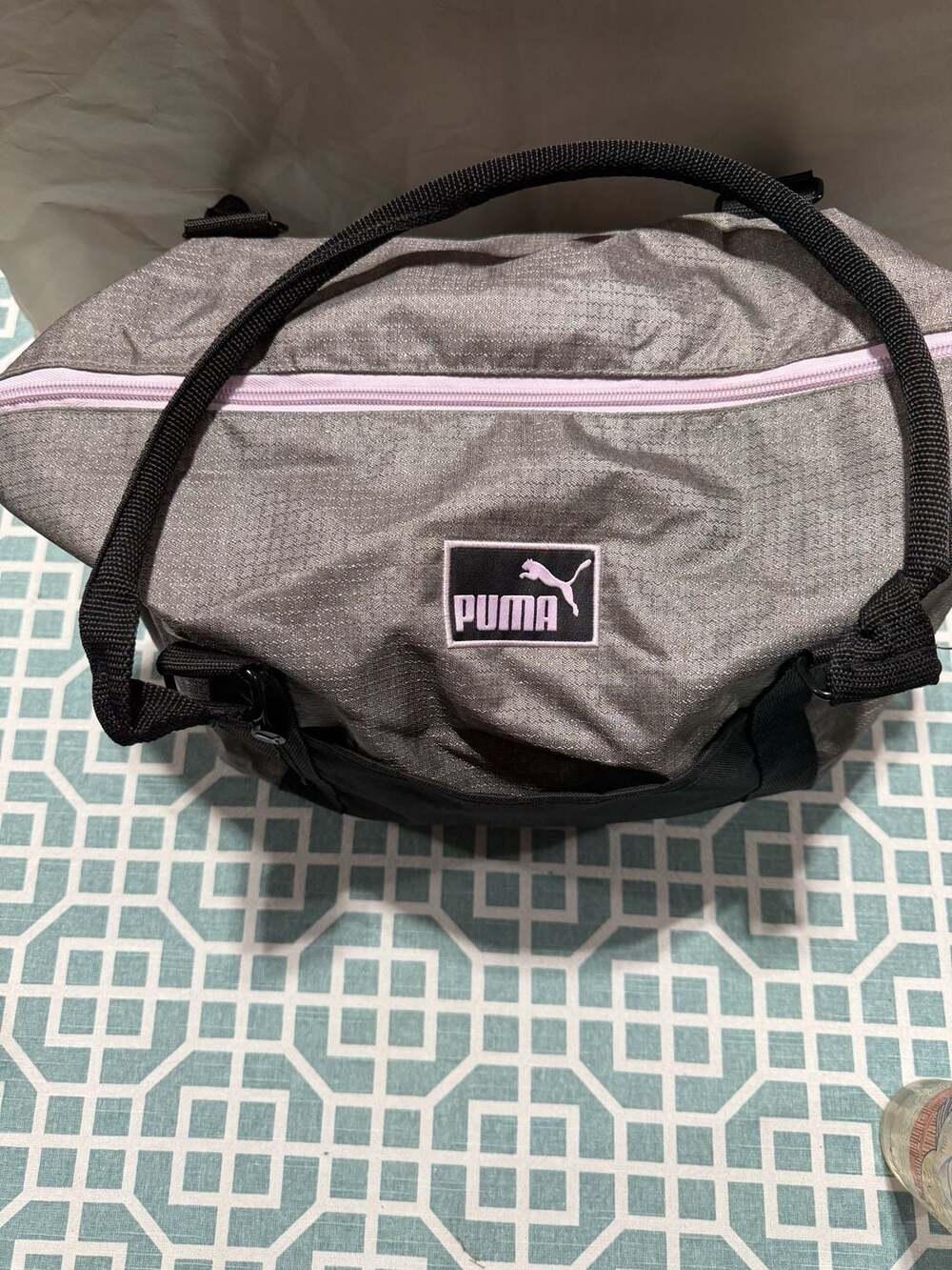 Puma Evercat Candidate Women's Duffel Bag Gray and Tote Grey with Pink Acct Pink